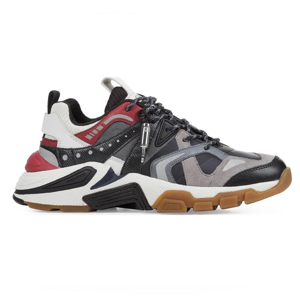 Geox Black Textured Sneakers